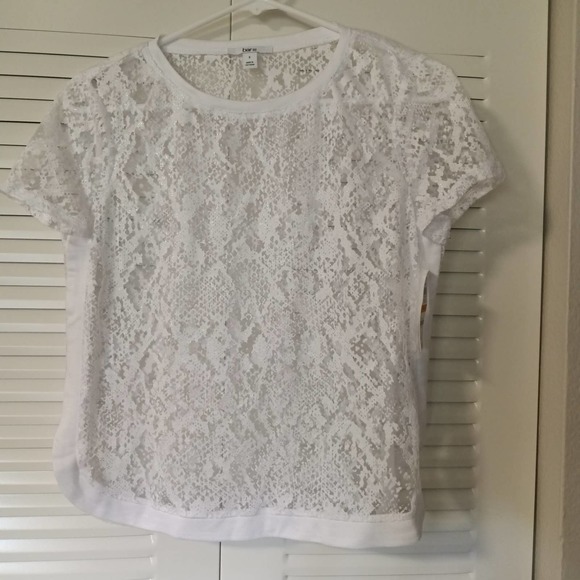 Bar III Sheer Burnout Mesh Top Size S - Picture 1 of 7